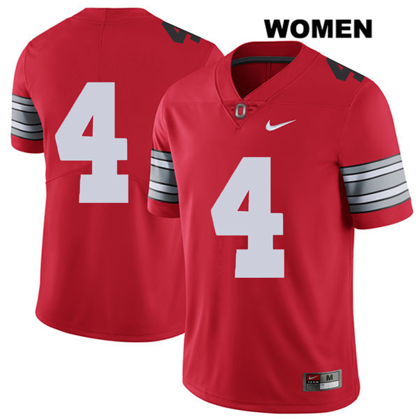 Ohio State Buckeyes Women's Jordan Fuller #4 Red Authentic Nike 2018 Spring Game No Name College NCAA Stitched Football Jersey GF19V66LQ